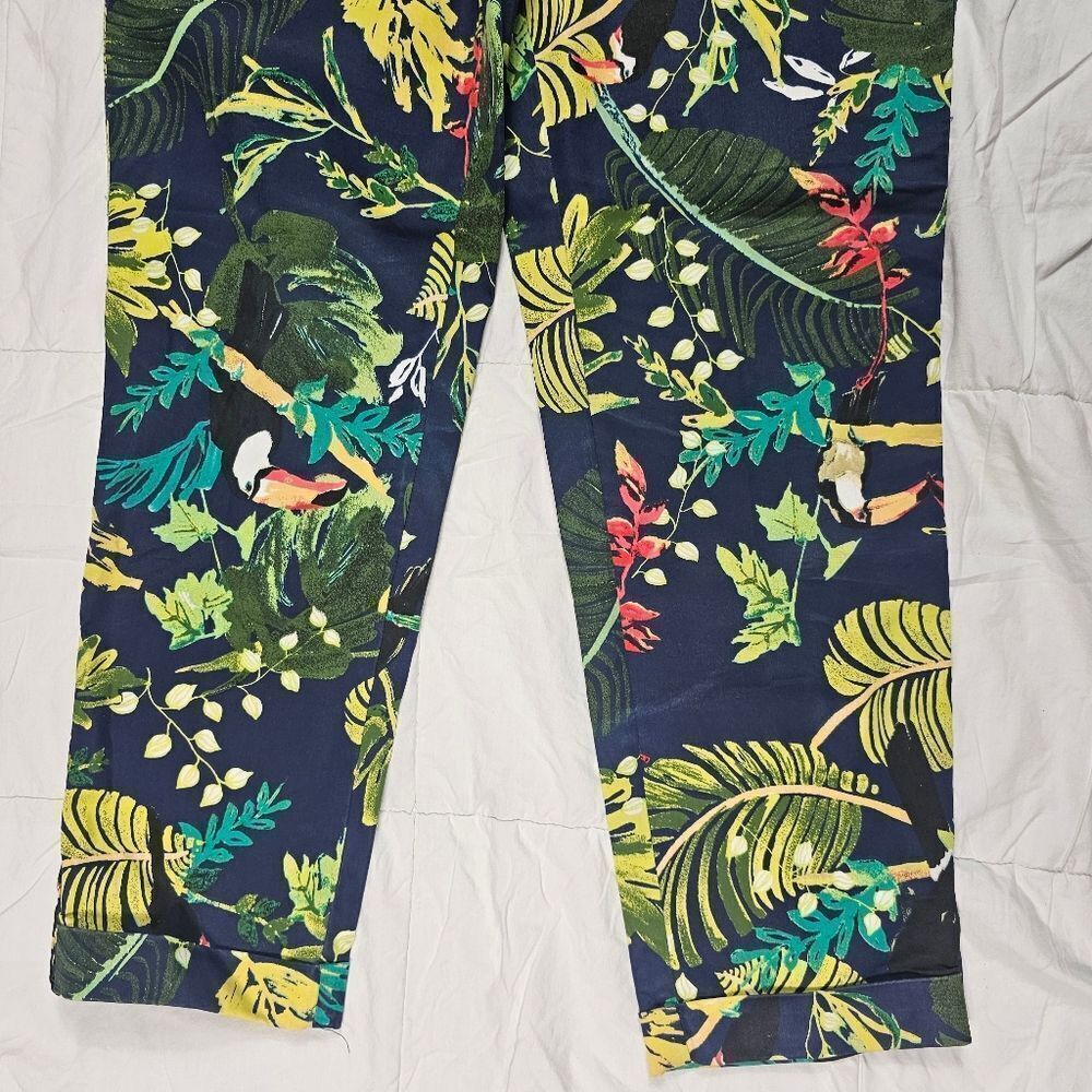 Chico's Tropical Leaf Printed Cropped Ankle Pants Women's‎ Size 0.5 Petite - Picture 8 of 14